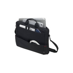 DICOTA Eco Bretaske 156 - Stylish & Sustainable 300D RPET Polyester Laptop Bag in Black - Perfect for Professionals & Students!